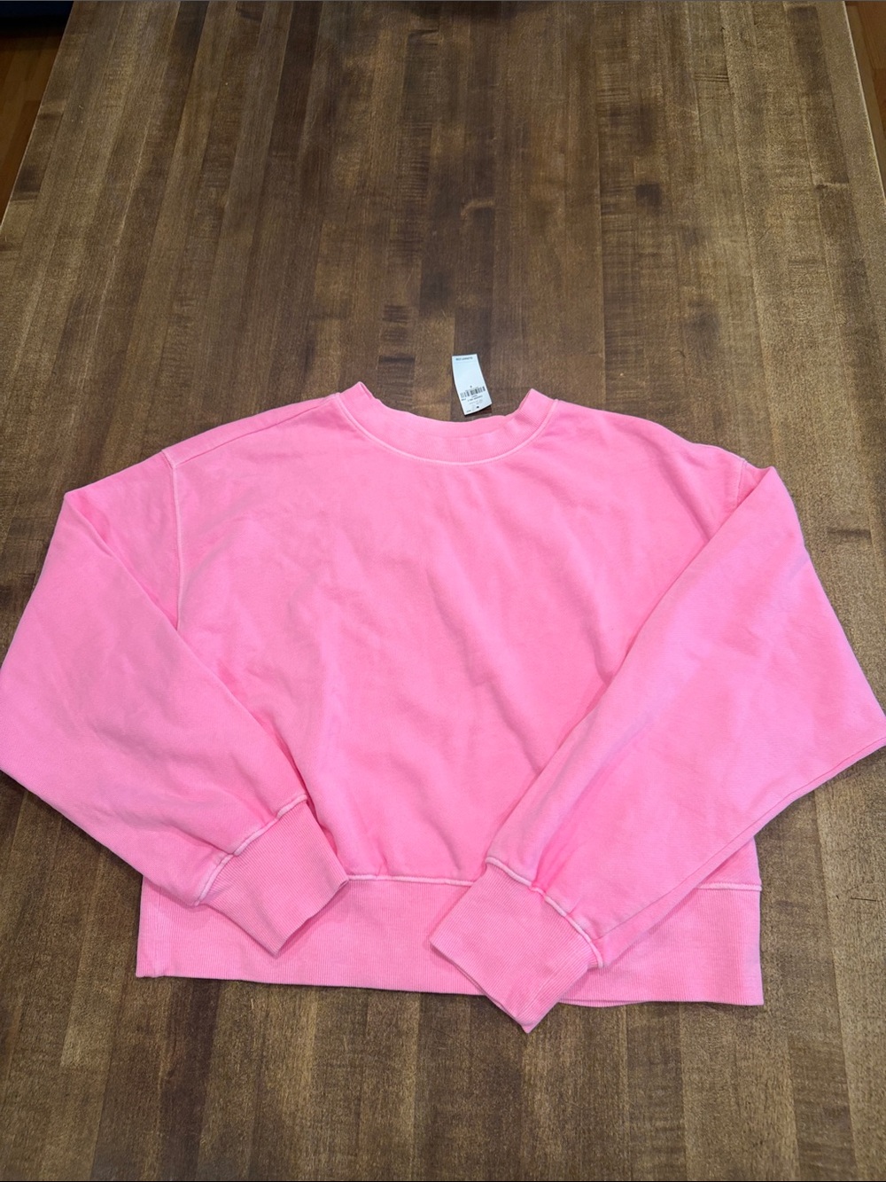Mineral Wash Cropped Sweatshirt